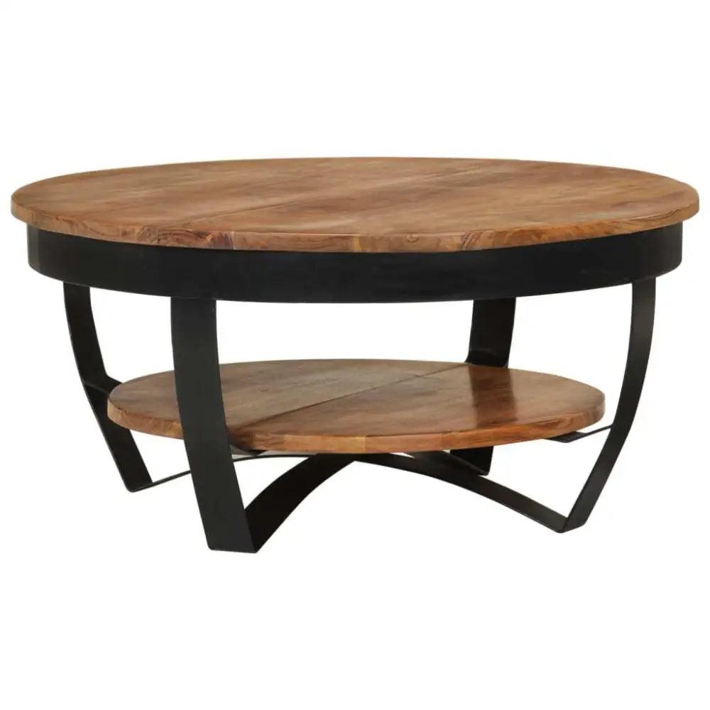 vidaXL Coffee Table Honey brown and black - Estalios