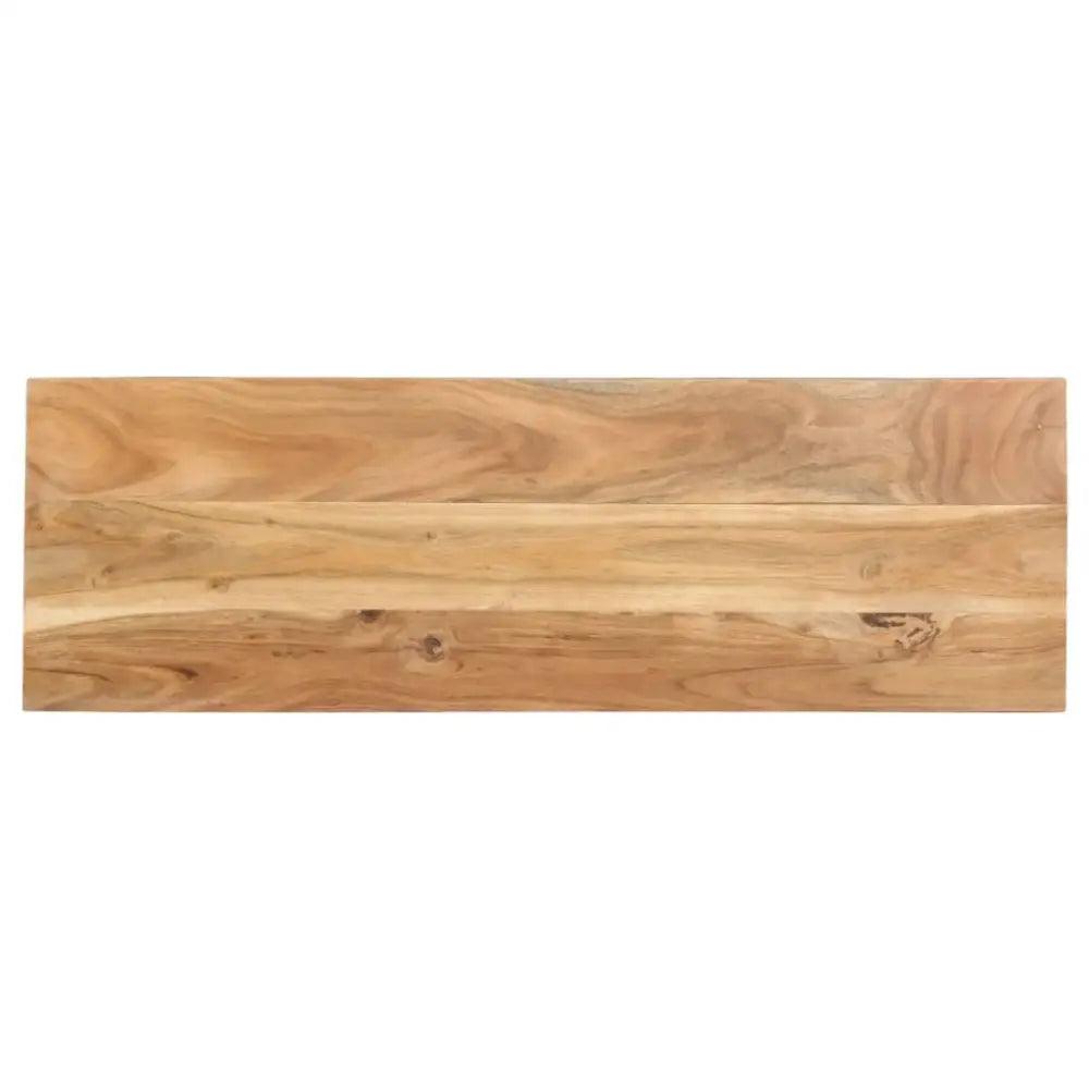 vidaXL Console Table Natural wood and black Solid acacia wood, iron - Estalios