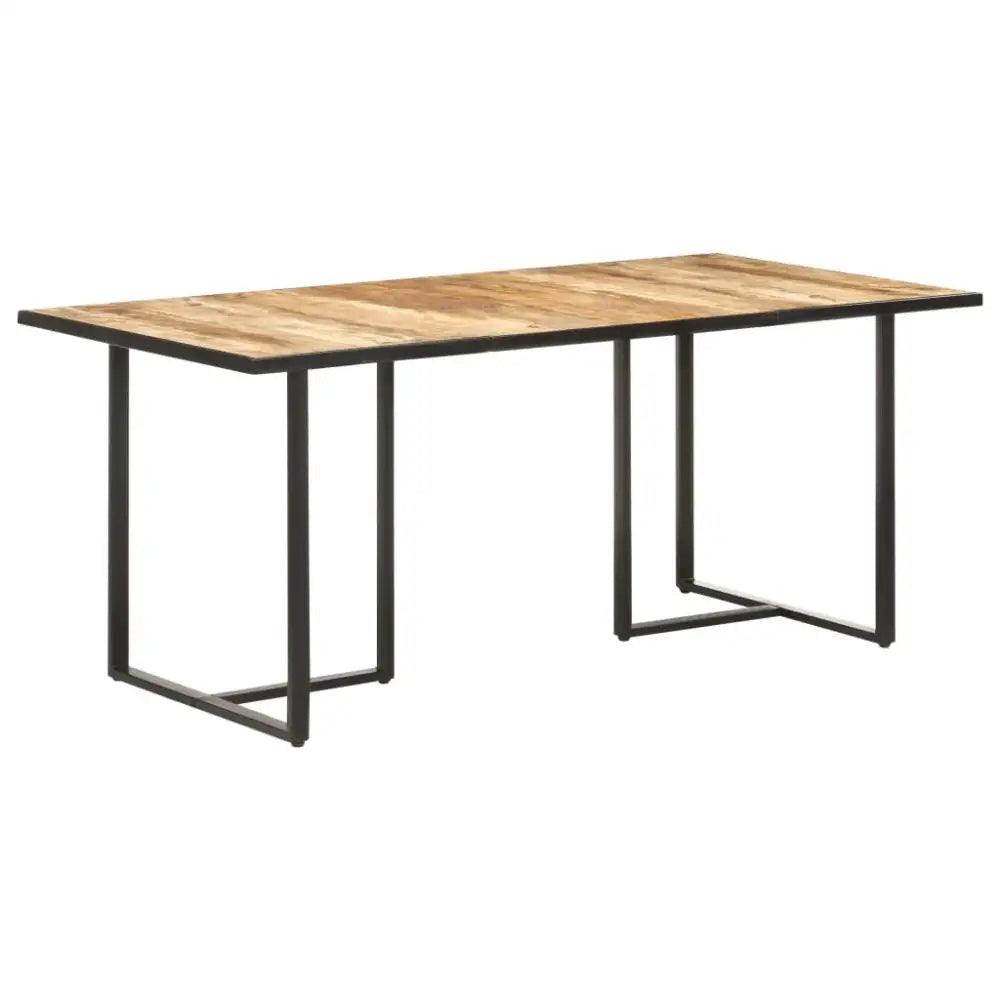 Industrial Edge Solid Mango Wood Dining Table **product Description:** Elevate your Dining Space with our Stunning Table, a Perfect Blend of Rustic - Estalios