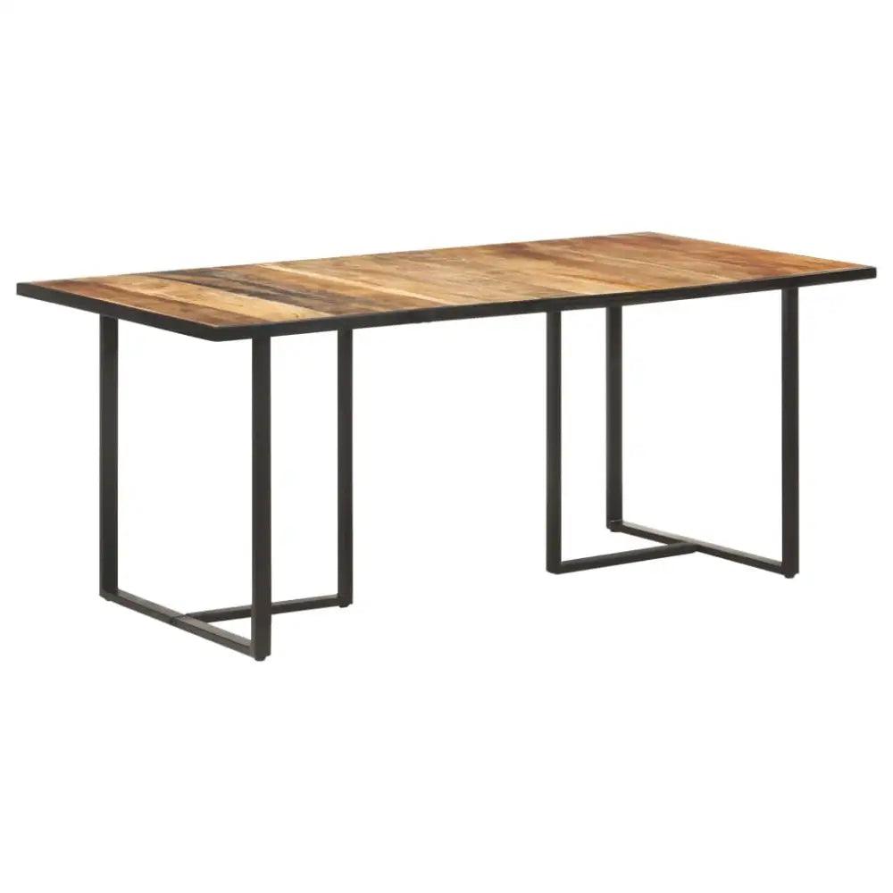 Industrial Edge Solid Mango Wood Dining Table **product Description:** Elevate your Dining Space with our Stunning Table, a Perfect Blend of Rustic - Estalios