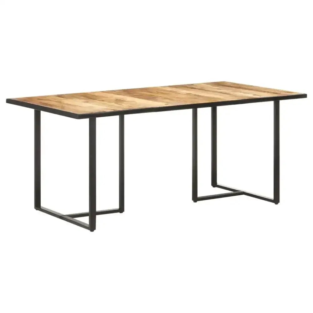 Industrial Edge Solid Mango Wood Dining Table **product Description:** Elevate your Dining Space with our Stunning
