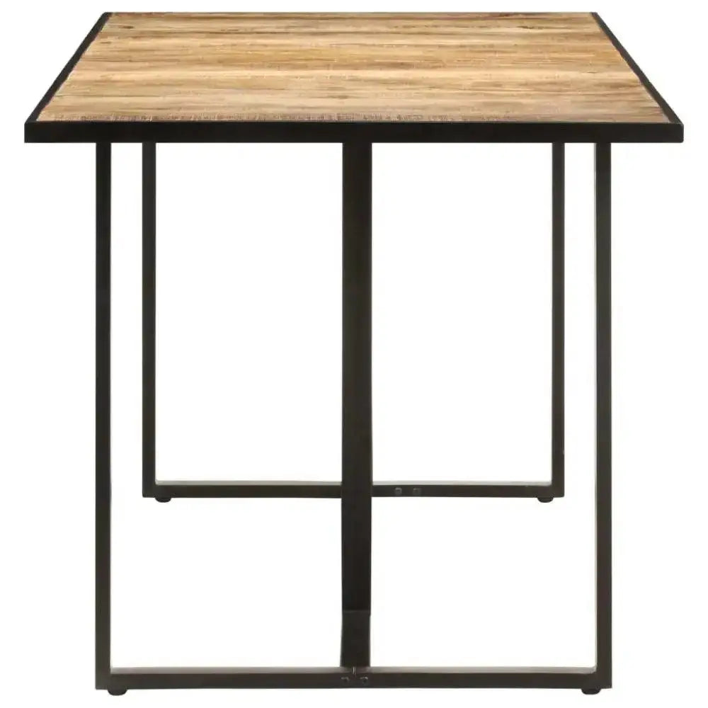 Industrial Edge Solid Mango Wood Dining Table **product Description:** Elevate your Dining Space with our Stunning