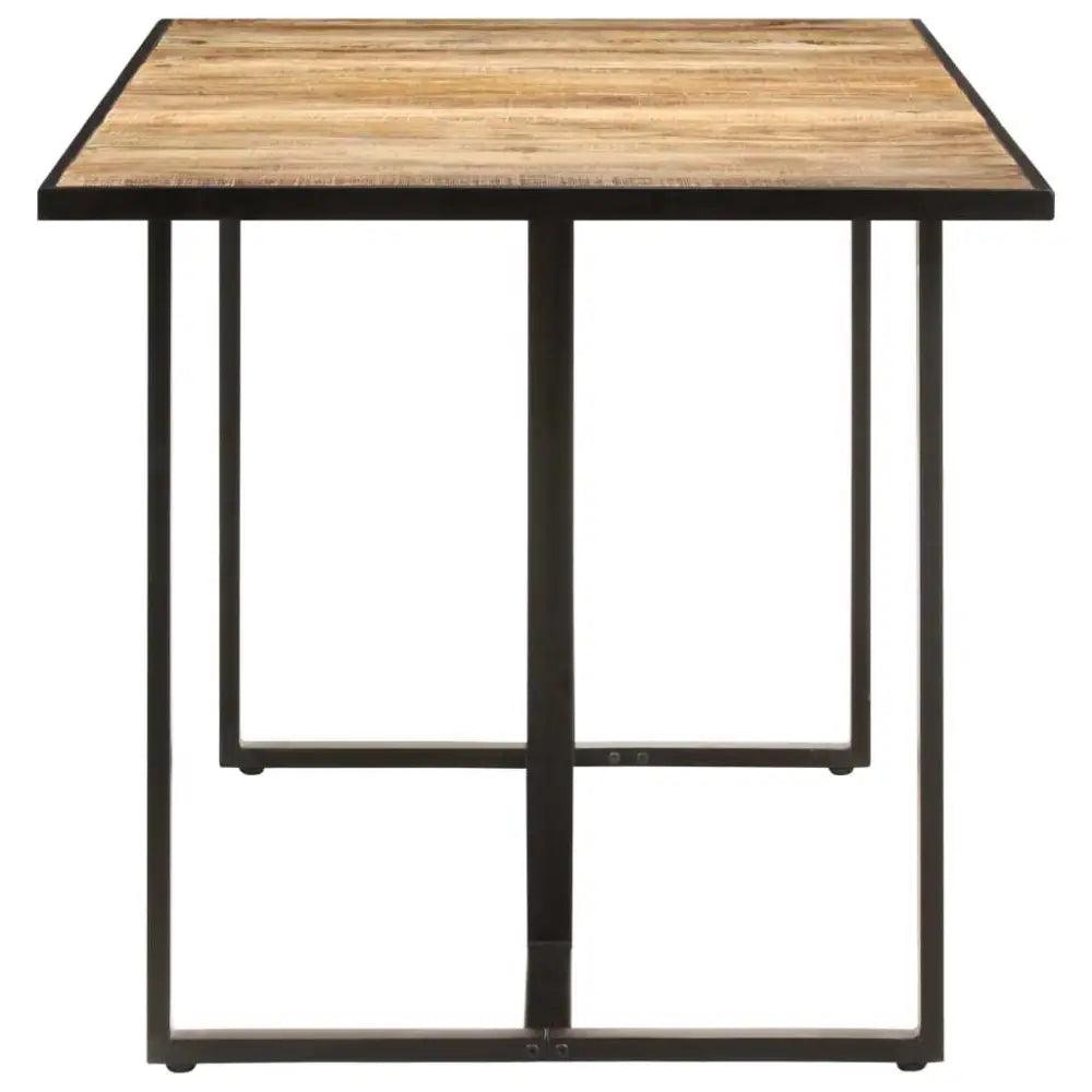 Industrial Edge Solid Mango Wood Dining Table **product Description:** Elevate your Dining Space with our Stunning Table, a Perfect Blend of Rustic - Estalios