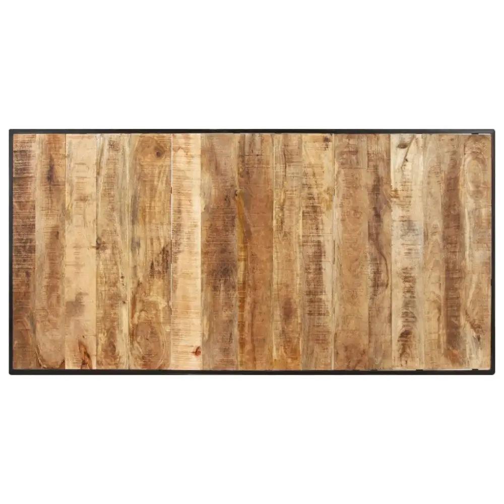 Industrial Edge Solid Mango Wood Dining Table **product Description:** Elevate your Dining Space with our Stunning Table, a Perfect Blend of Rustic - Estalios
