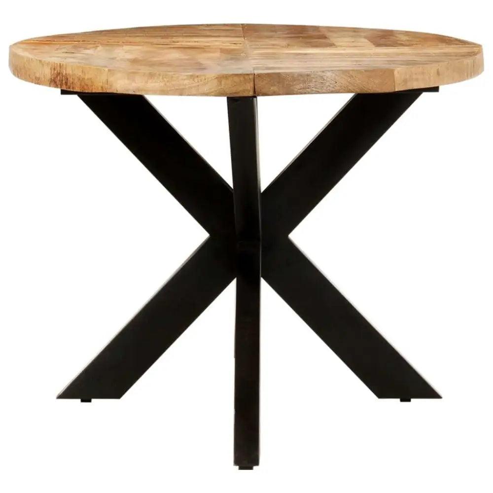 vidaXL Dining Table Rough Mango Wood Large Durable Dining Table Oval - Estalios