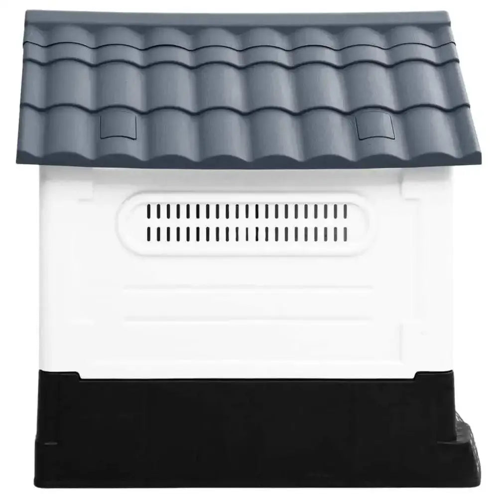 vidaXL Dog House Grey White Black Polypropylene Small Durable