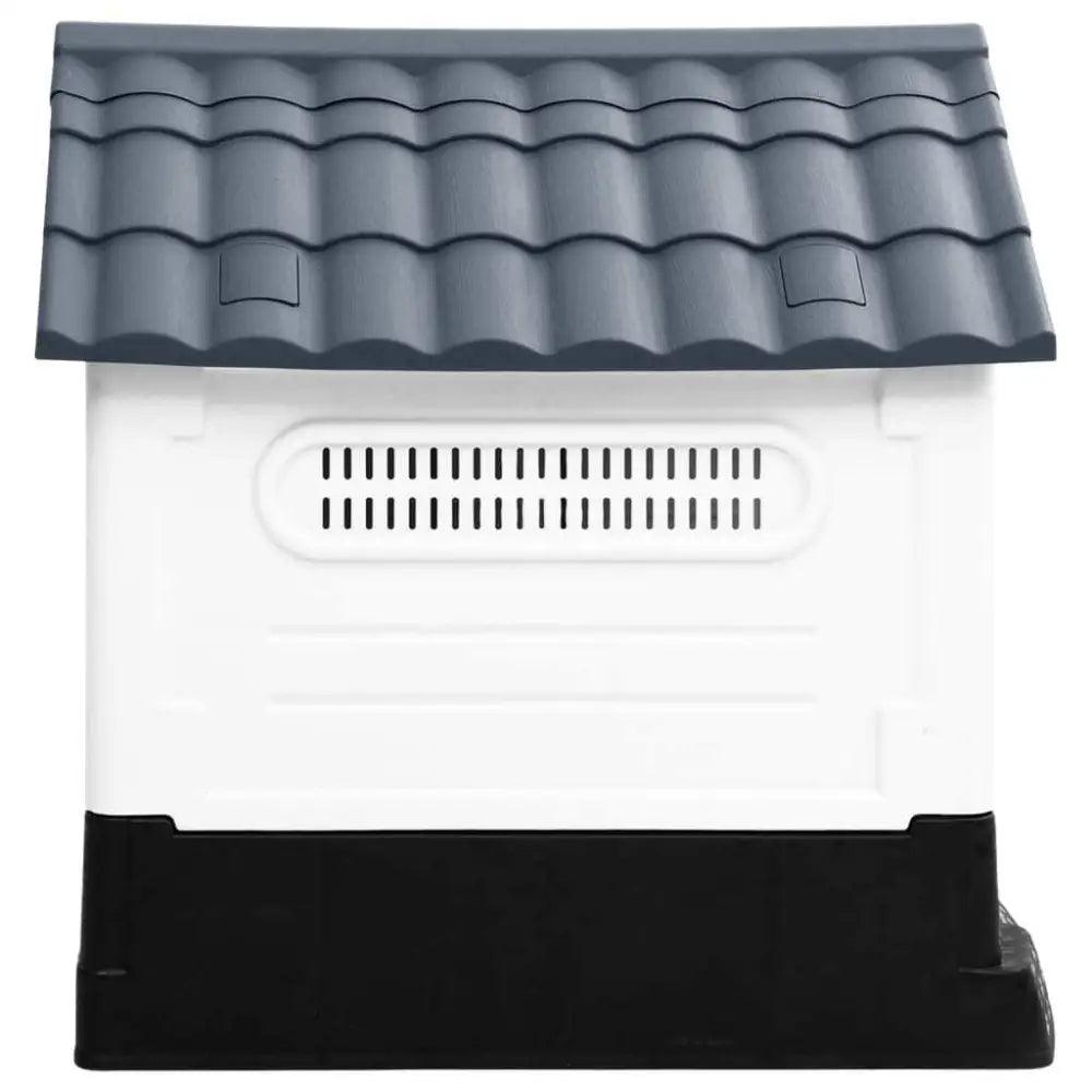 vidaXL Dog House Grey, White, Black Polypropylene Small Durable - Estalios