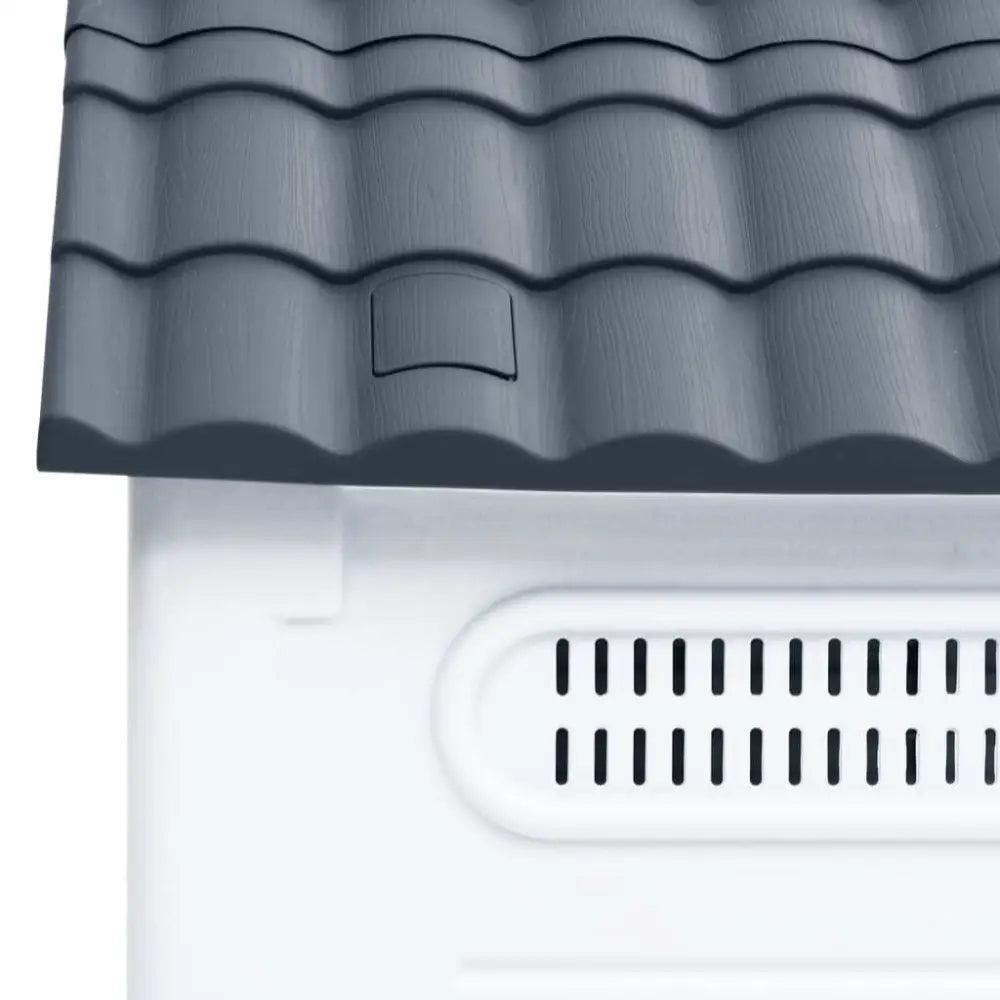 vidaXL Dog House Grey, White, Black Polypropylene Small Durable - Estalios