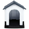 vidaXL Dog House Grey, White, Black Polypropylene Small Durable - Estalios