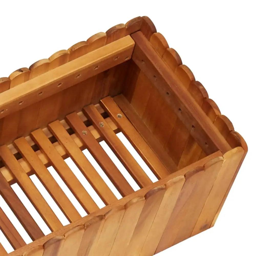 vidaXL Raised Bed Natural wood color Solid acacia wood Medium - Estalios