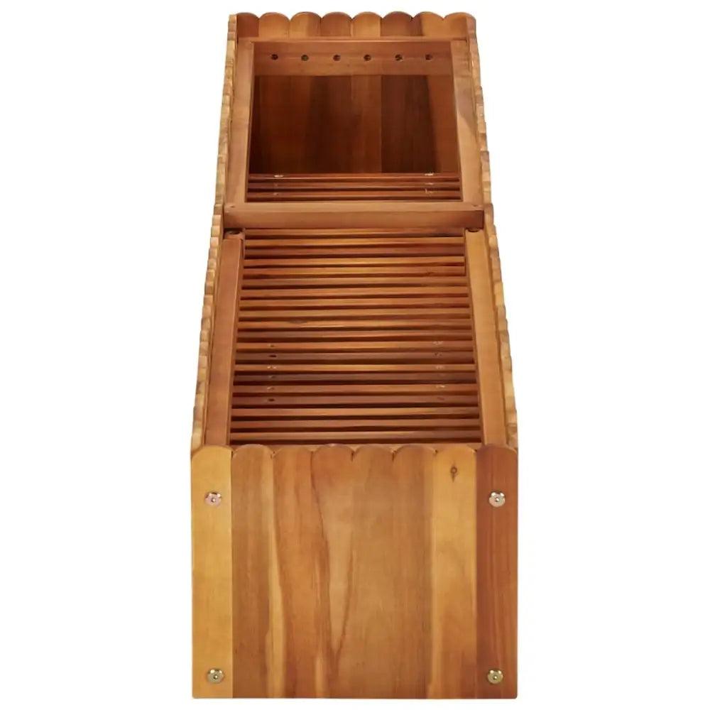 vidaXL Raised Bed Natural wood color Solid acacia wood Medium - Estalios