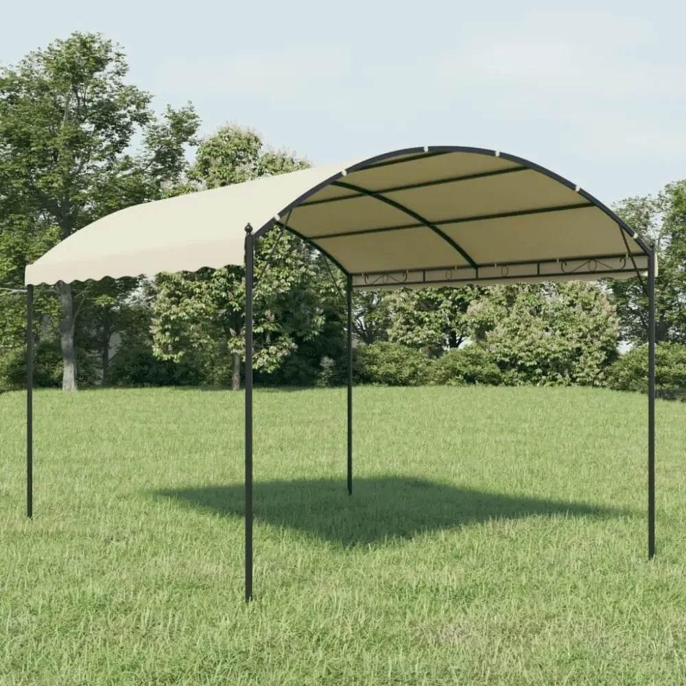 vidaXL Gazebo Cream and black Fabric (100% polyester), steel Large - Estalios