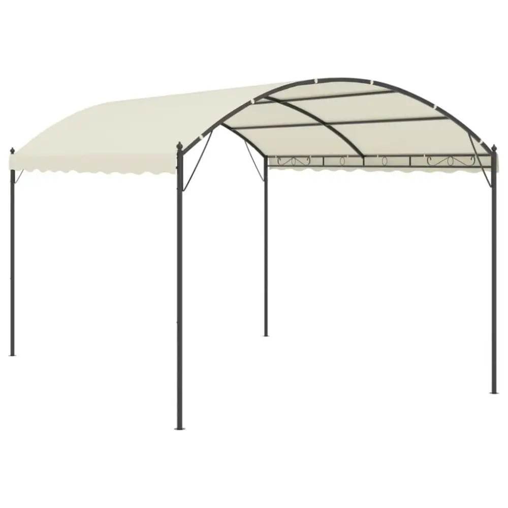 vidaXL Gazebo Cream and black Fabric (100% polyester), steel Large - Estalios