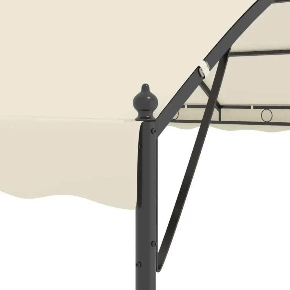 vidaXL Gazebo Cream and black Fabric (100% polyester), steel Large - Estalios