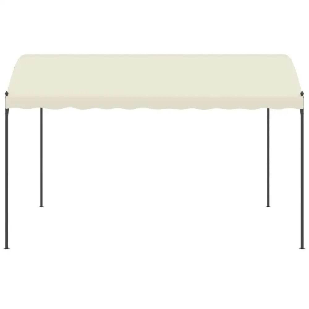 vidaXL Gazebo Cream and black Fabric (100% polyester), steel Large - Estalios