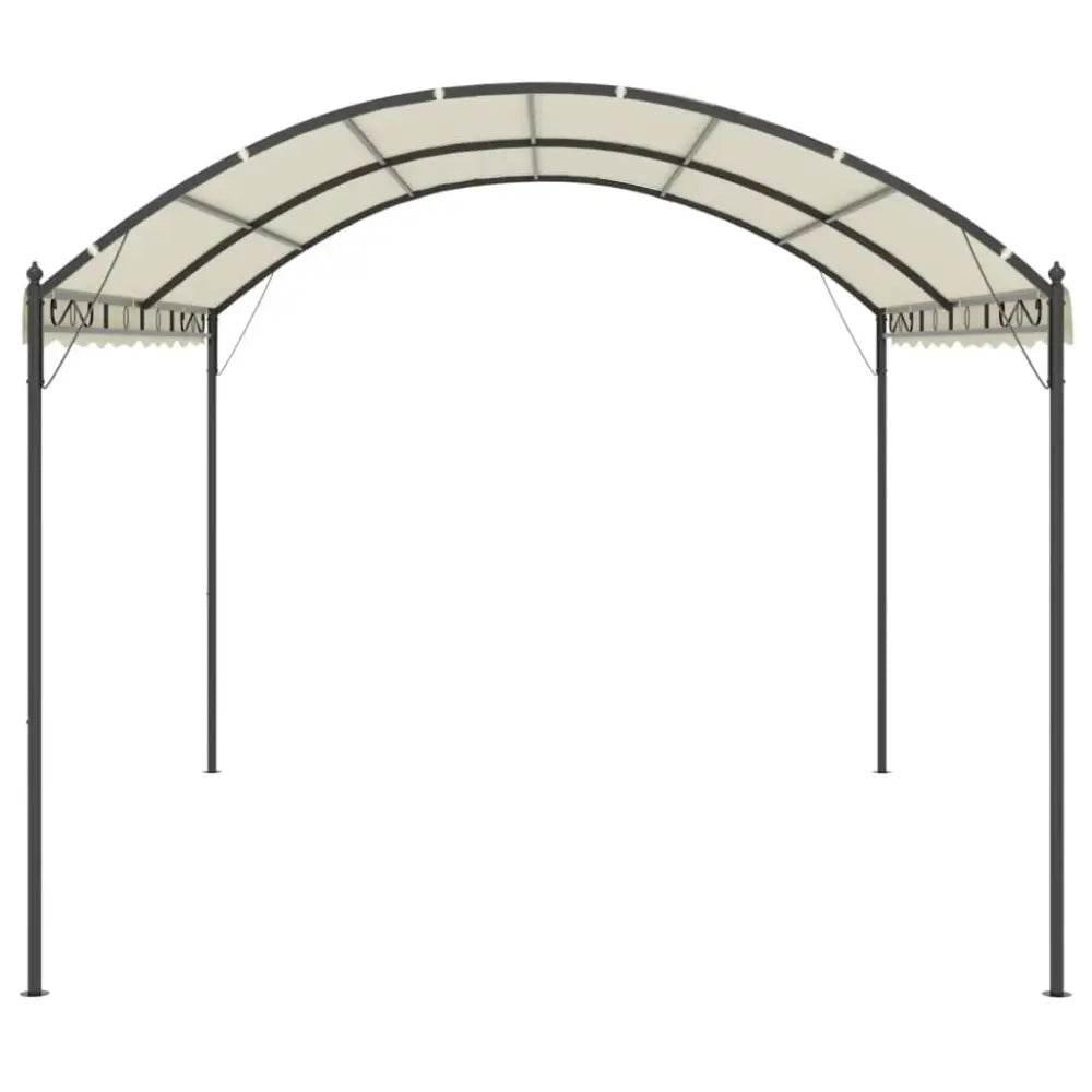 vidaXL Gazebo Cream and black Fabric (100% polyester), steel Large - Estalios