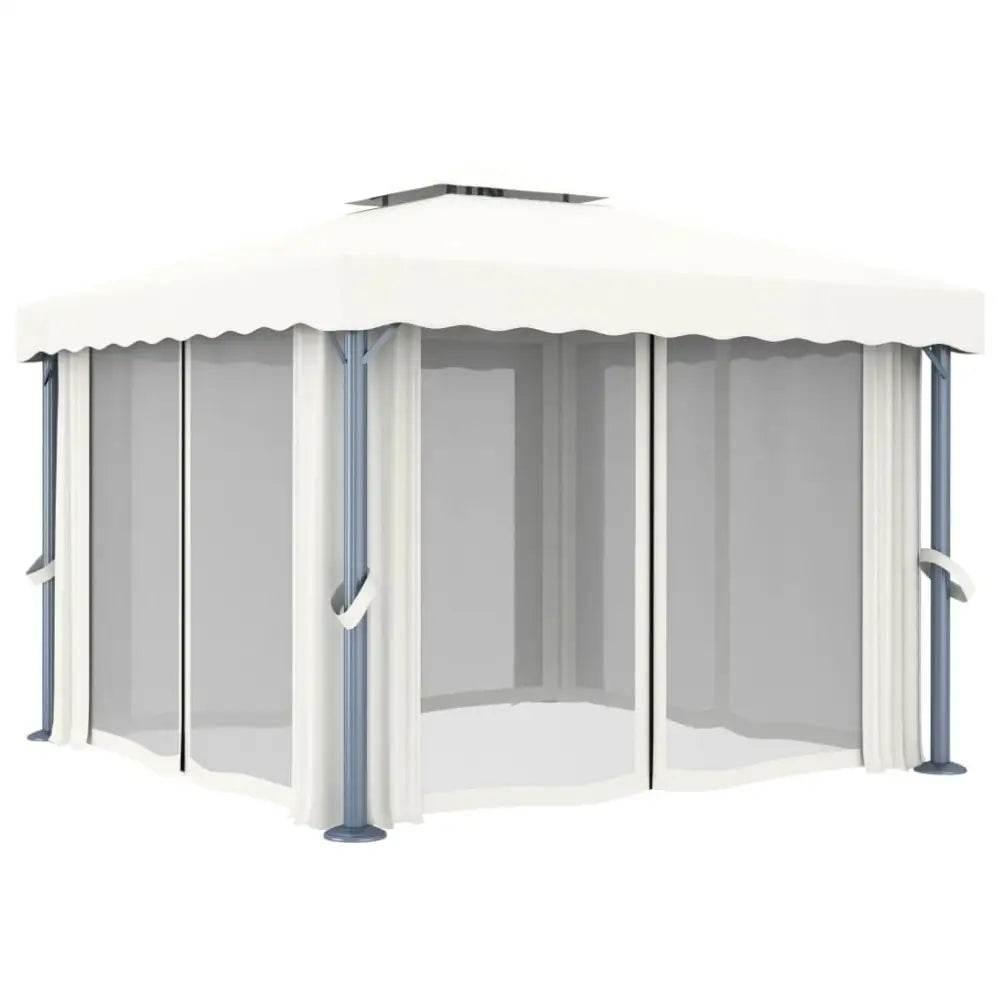 vidaXL Gazebo with Curtain 9.8'x9.8' for Stylish Outdoor Comfort - Estalios