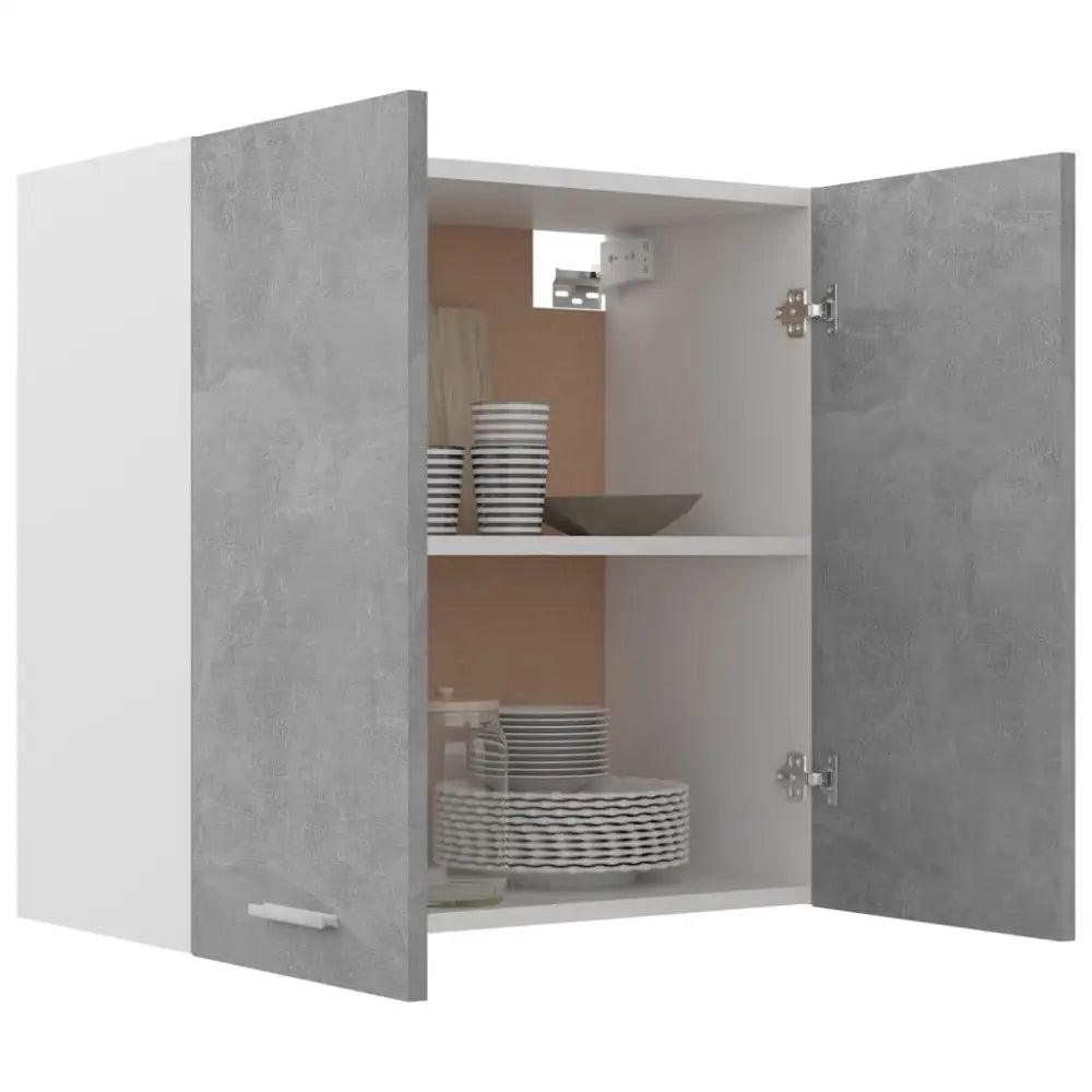 vidaXL Hanging Cabinet Concrete grey Engineered wood Modern - Estalios