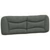 vidaXL Headboard Cushion Dark Grey 100% polyester Standard - Estalios