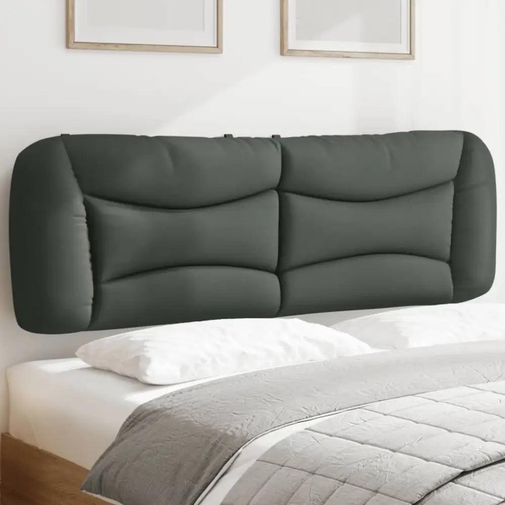 vidaXL Headboard Cushion Dark Grey 100% polyester Standard - Estalios