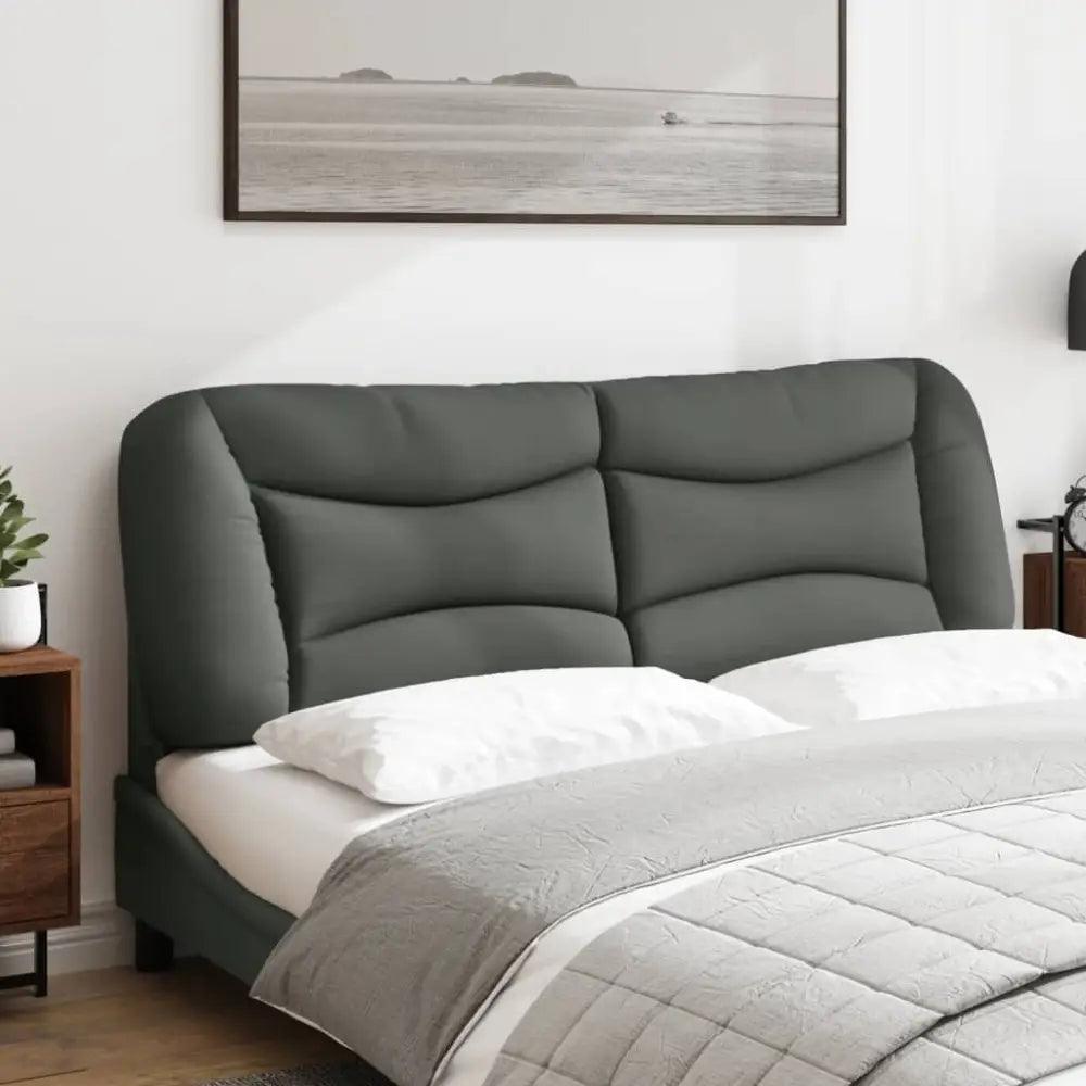 vidaXL Headboard Cushion Dark Grey 100% polyester Standard - Estalios