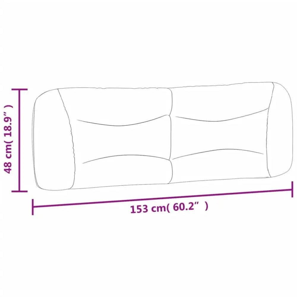 vidaXL Headboard Cushion Dark Grey 100% polyester Standard - Estalios