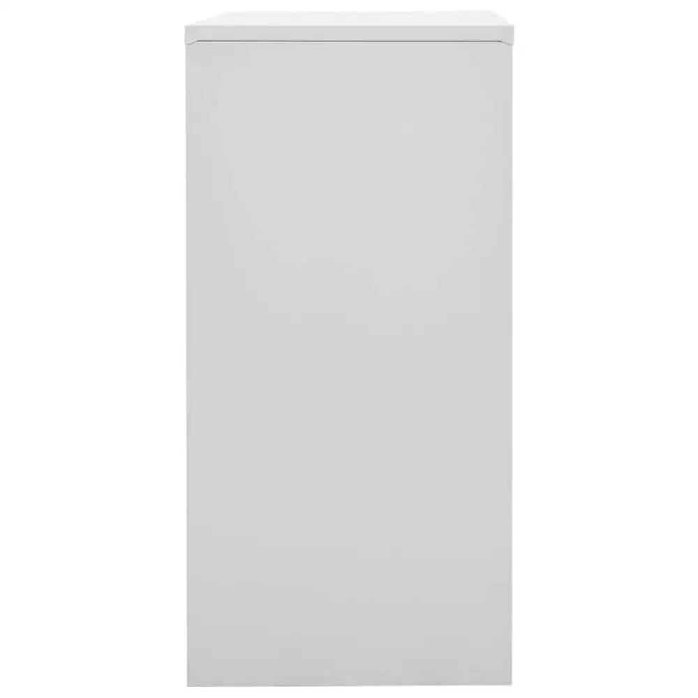 vidaXL Locker Cabinet Set of 2 Light grey and red Steel Locker Cabinet - Estalios