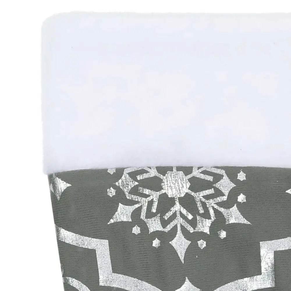 vidaXL Christmas Tree Skirt Grey 100% polyester Large Foldable - Estalios