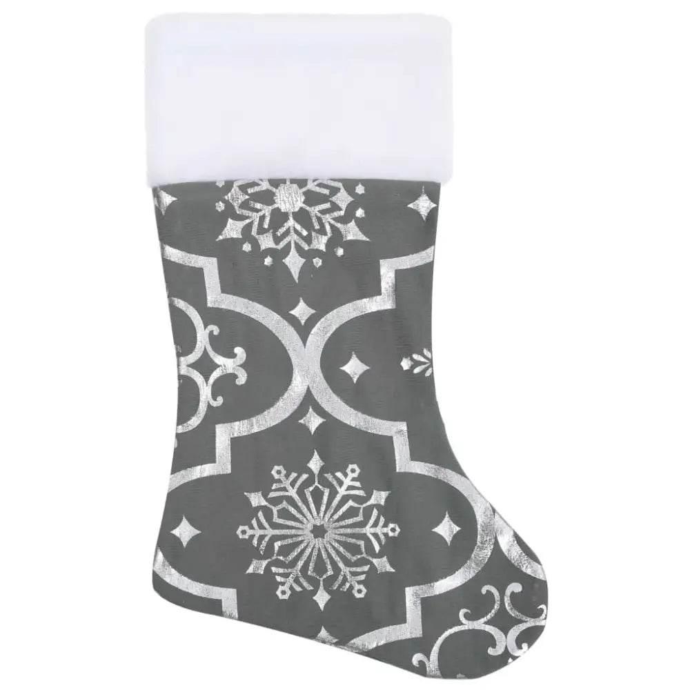 vidaXL Christmas Tree Skirt Grey 100% polyester Large Foldable - Estalios
