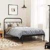 vidaXL Bed Frame Black Steel 39.4x78.7 in Bed Frame Rectangular - Estalios