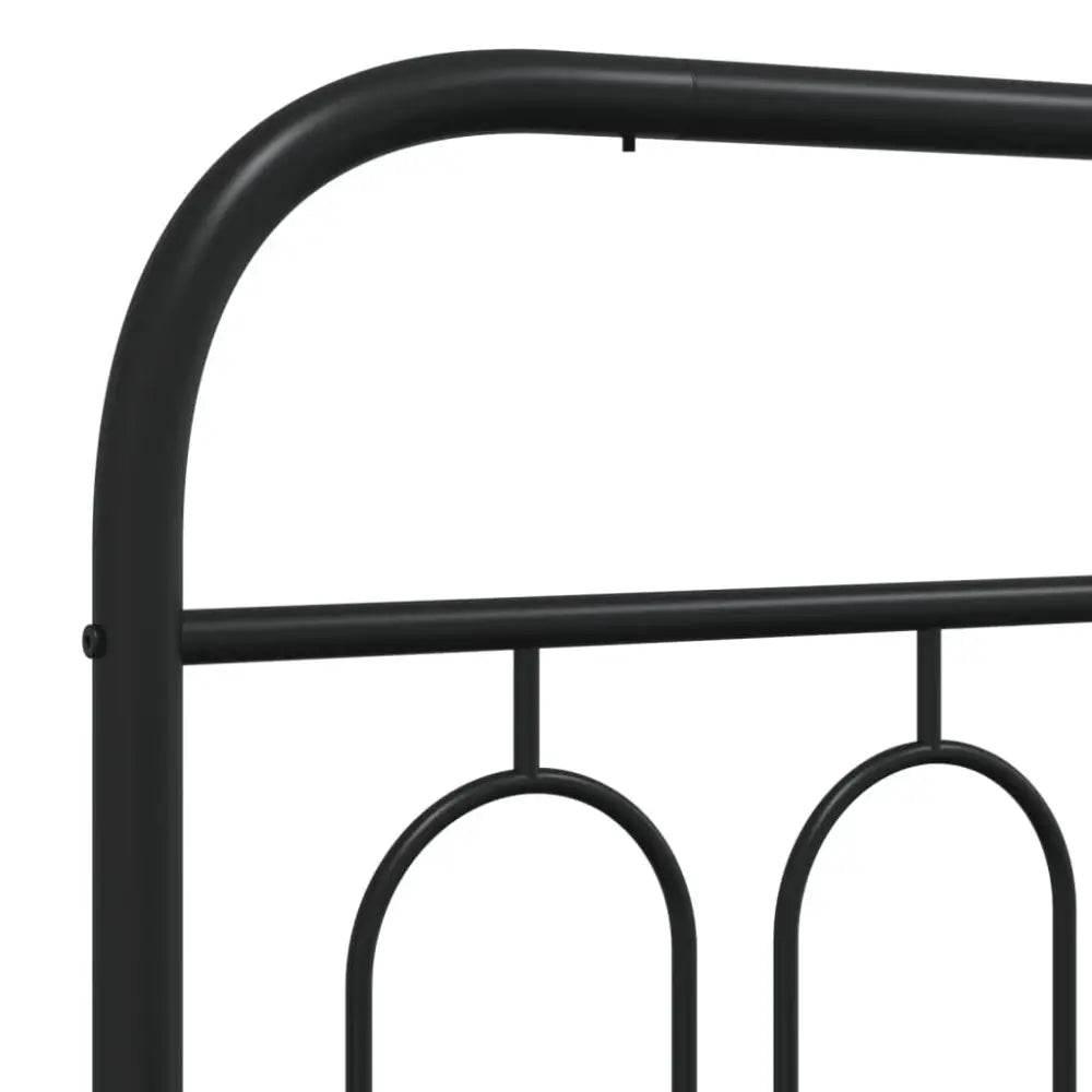 vidaXL Bed Frame Black Steel 39.4x78.7 in Bed Frame Rectangular - Estalios
