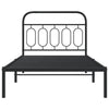 vidaXL Bed Frame Black Steel 39.4x78.7 in Bed Frame Rectangular - Estalios