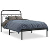 vidaXL Bed Frame Black Steel 39.4x78.7 in Bed Frame Rectangular - Estalios