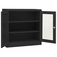 Unlock the Vault: Glass Door Metal Cabinet - Estalios
