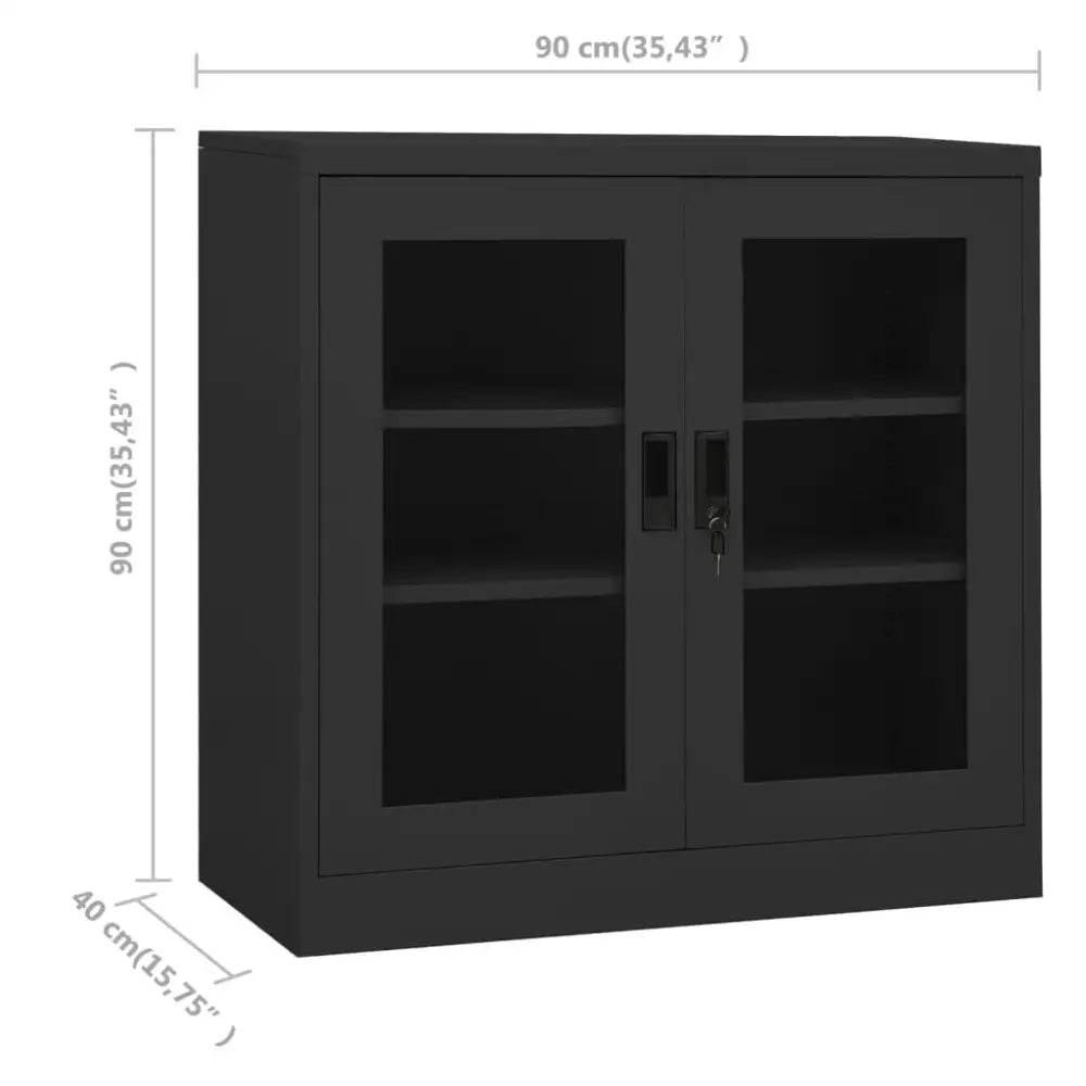 Unlock the Vault: Glass Door Metal Cabinet - Estalios