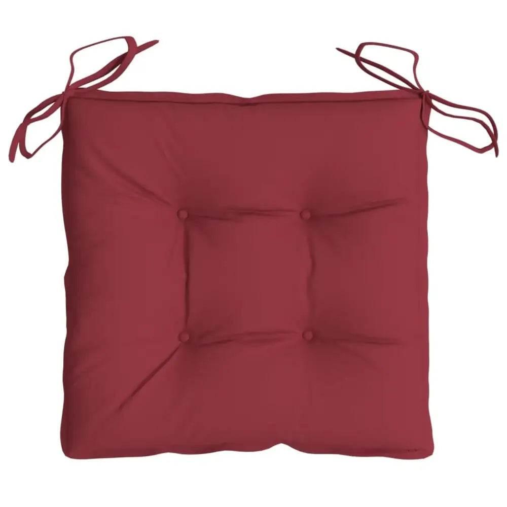 vidaXL Pallet Cushion Set of 2 Wine Red Oxford fabric (100% polyester) - Estalios