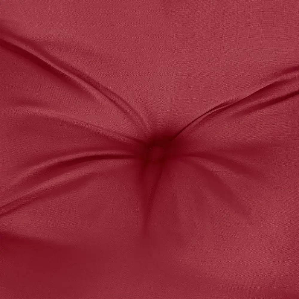 vidaXL Pallet Cushion Set of 2 Wine Red Oxford fabric (100% polyester) - Estalios