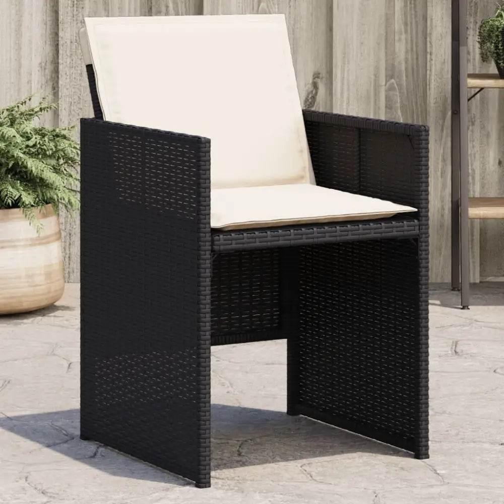 Black Wicker Bliss! Vidaxl Patio Chair Style Sensation! Chairs Blends! - Estalios