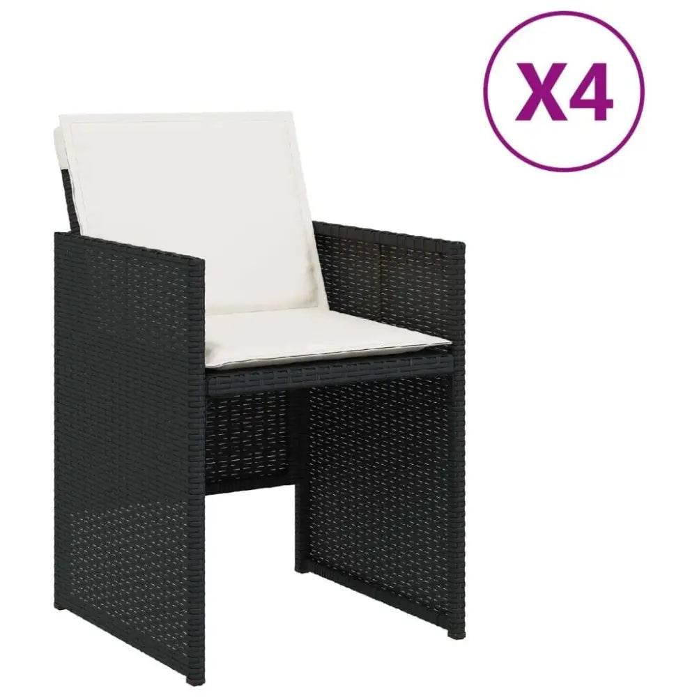 Black Wicker Bliss! Vidaxl Patio Chair Style Sensation! Chairs Blends! - Estalios