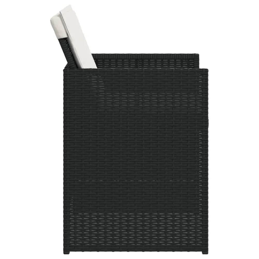 Black Wicker Bliss! Vidaxl Patio Chair Style Sensation! Chairs Blends! - Estalios