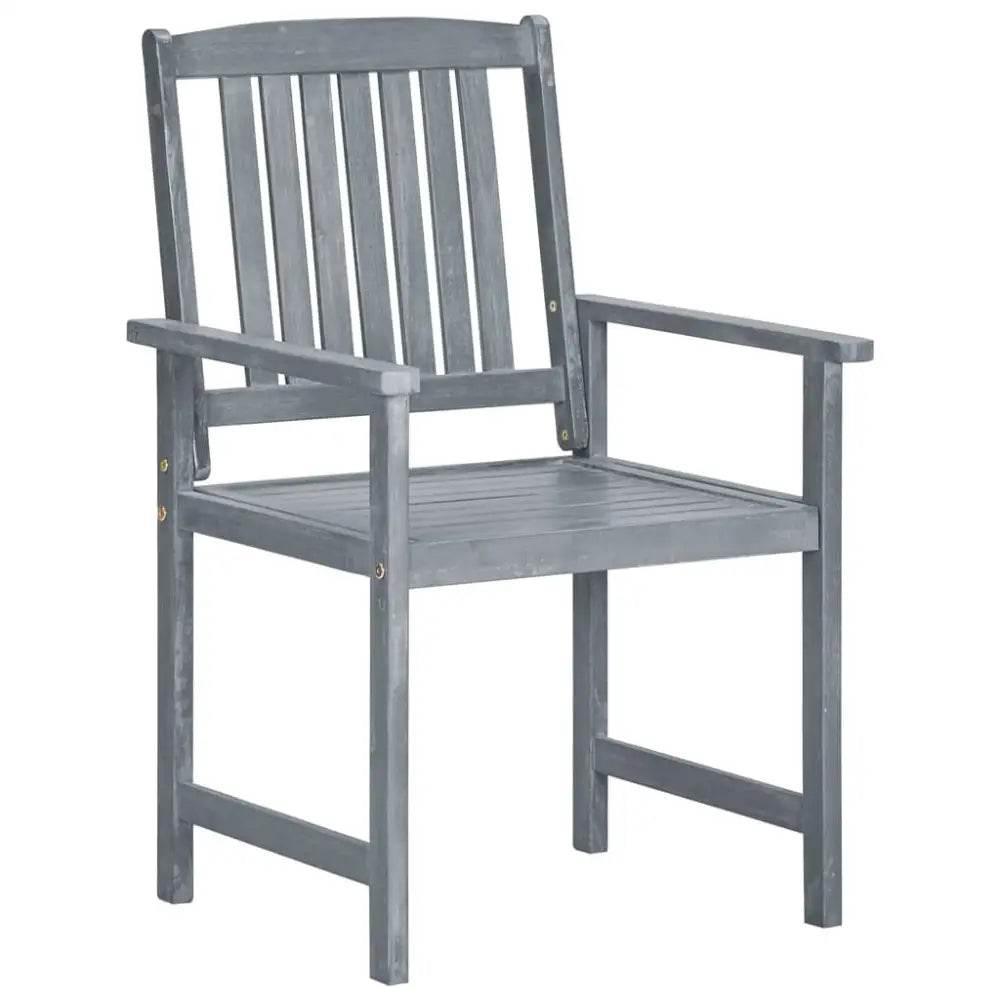 Acacia Wood Throne Room: 8 Gray & Green Armchairs - Estalios