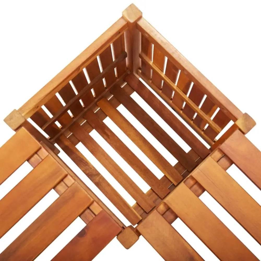 vidaXL Garden Bench Brown Solid acacia wood 46.1 x 46.1 x 15.7 in - Estalios