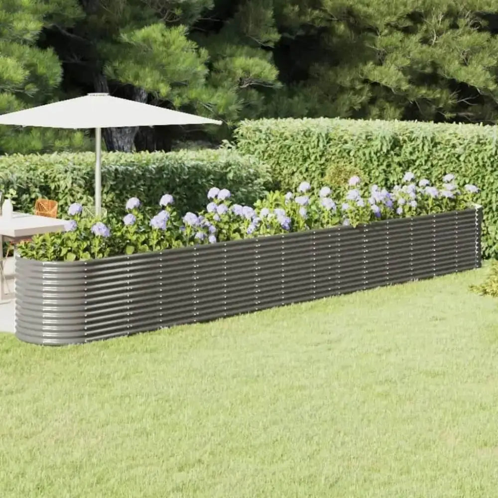Discover your Green Thumb with our Metal Raised Garden Bed! Ready to Take your Garden to the Next Level? our Gray