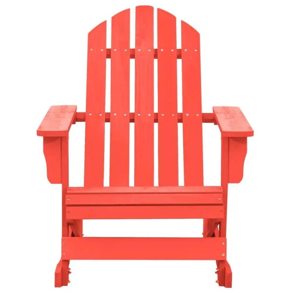 vidaXL Garden Rocking Chair Red Solid Fir Wood Medium Durable - Estalios
