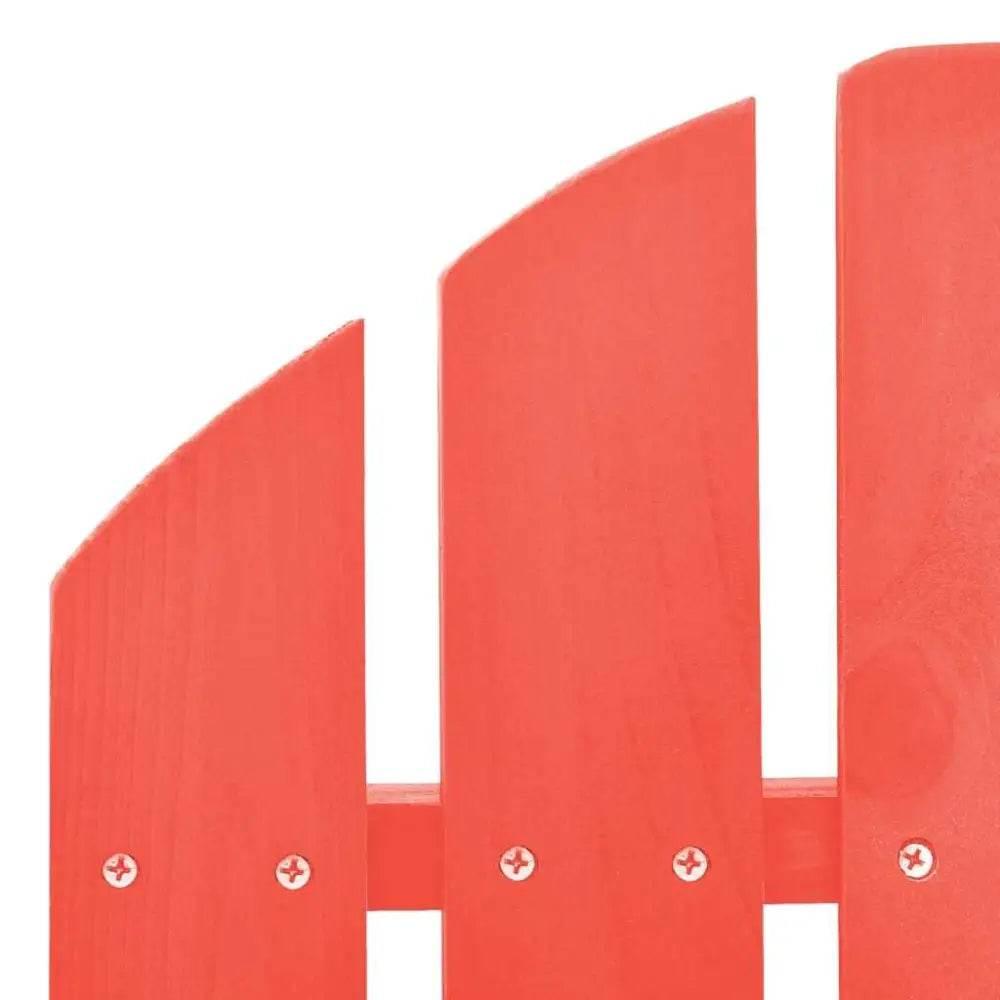 vidaXL Garden Rocking Chair Red Solid Fir Wood Medium Durable - Estalios