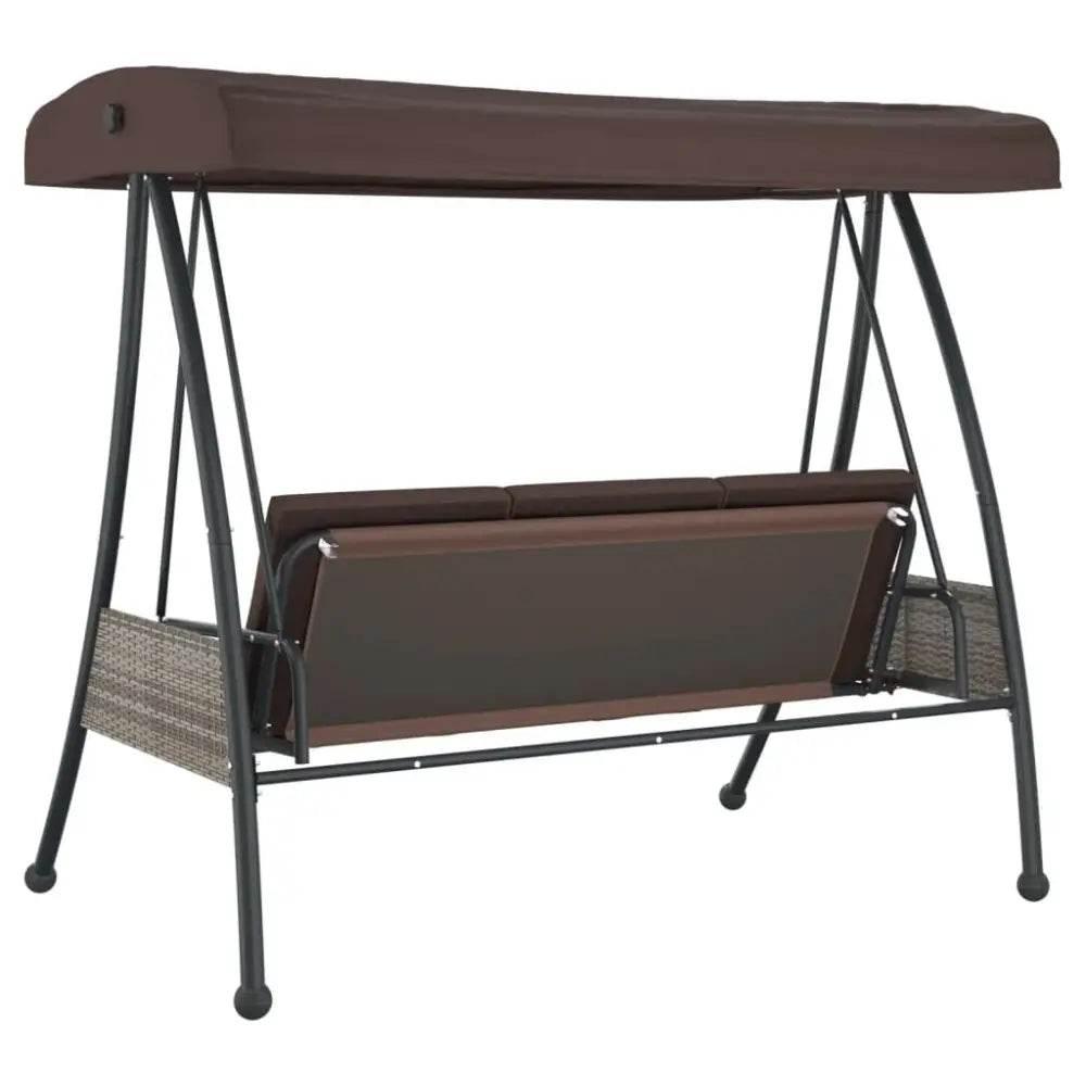 vidaXL Garden Swing Bench Coffee Brown - Estalios