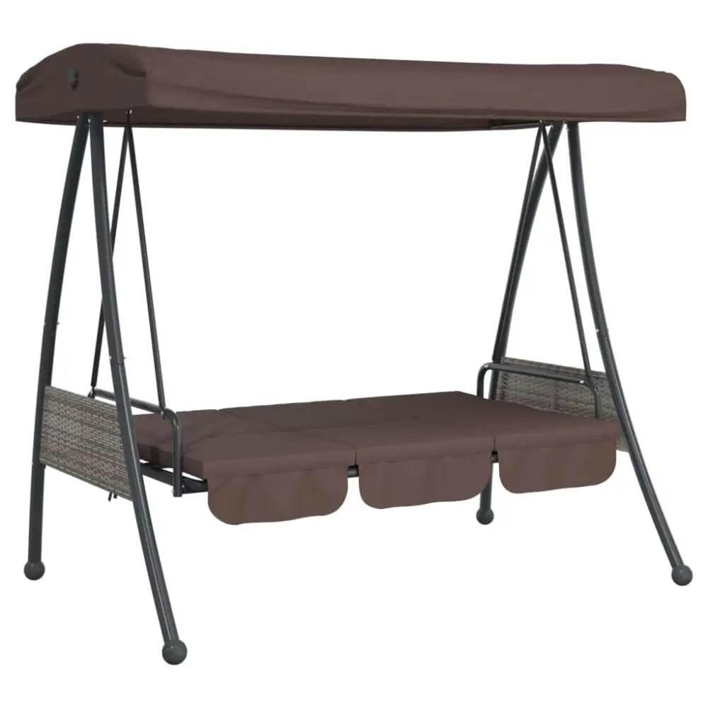 vidaXL Garden Swing Bench Coffee Brown - Estalios