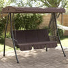 vidaXL Garden Swing Bench Coffee Brown - Estalios