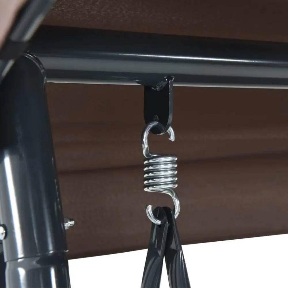 vidaXL Garden Swing Bench Coffee Brown - Estalios