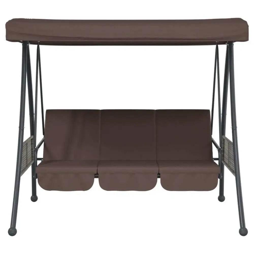 vidaXL Garden Swing Bench Coffee Brown - Estalios